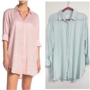 Onia Striped button down Shirt  Sz Small